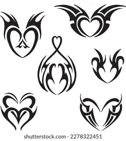 Handcrafted Tattoo Vector Art: A Set of Hand-Drawn Graphics