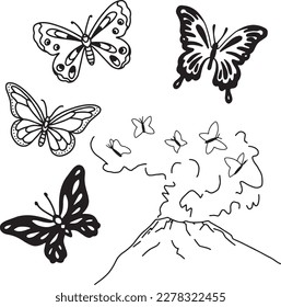 Handcrafted Tattoo Vector Art: A Set of Hand-Drawn Graphics