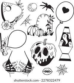 Handcrafted Tattoo Vector Art: A Set of Hand-Drawn Graphics