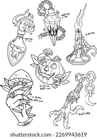 Handcrafted Tattoo Vector.Unique Handcrafted Tattoo Vectors.Handmade Tattoo Vector Art