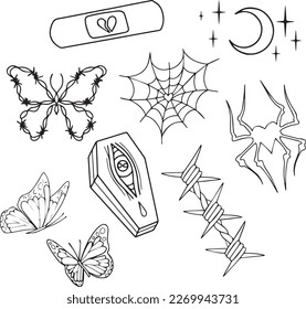 Handcrafted Tattoo Vector.Unique Handcrafted Tattoo Vectors.Handmade Tattoo Vector Art