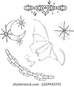 Handcrafted Tattoo Vector.Unique Handcrafted Tattoo Vectors.Handmade Tattoo Vector Art