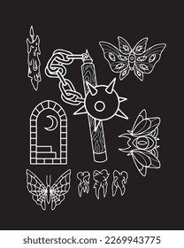 Handcrafted Tattoo Vector.Unique Handcrafted Tattoo Vectors.Handmade Tattoo Vector Art