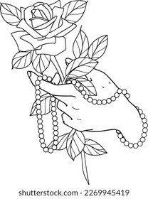 Handgefertigte Tattoo Vector.Einzigartige handgefertigte Tattoo-Vektorgrafiken.Handgefertigte Tattoo-Vektorkunst