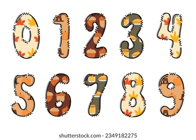 Handcrafted Thanksgiving number color creative art typographic design