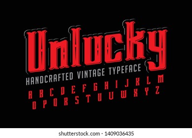 Handcrafted vector font for logotype design