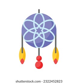 Handcrafted vector of willow hoop, trendy design icon of dreamcatcher