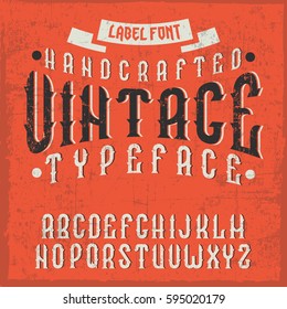 Handcrafted Vintage typeface with decorations. 