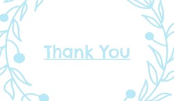 Handcrafted Watercolor Thank You Card — Blue Splash