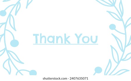 Handcrafted Watercolor Thank You Card — Blue Splash