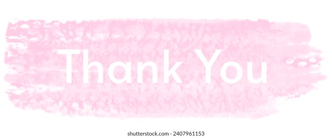 Handcrafted Watercolor Thank You Card — Pink Splash