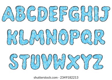 Handgefertigte Winterbriefe Farbe kreative Kunst typografisches Design