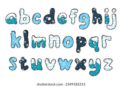 Handgefertigte Winterbriefe Farbe kreative Kunst typografisches Design