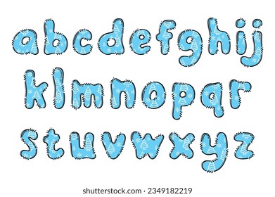Handcrafted Winter letters color creative art typographic design