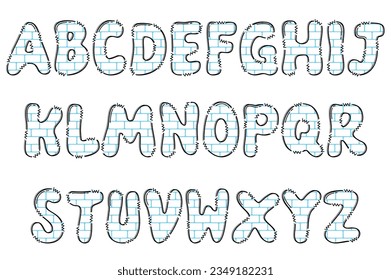 Handcrafted Winter letters color creative art typographic design