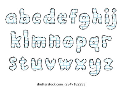 Handcrafted Winter letters color creative art typographic design