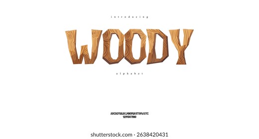 Handcrafted Wooden Alphabet Font Typeface