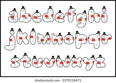 Handcrafted Xmas letters color creative art typographic design