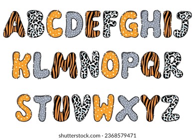 Handcrafted Zoo letters color creative art typographic design