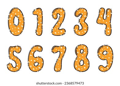 Handcrafted Zoo number color creative art typographic design