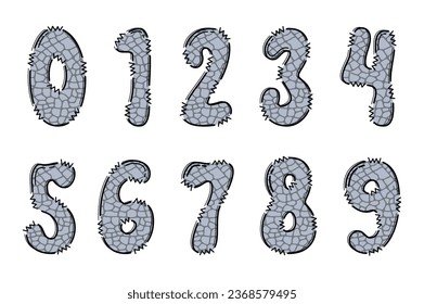 Handcrafted Zoo number color creative art typographic design
