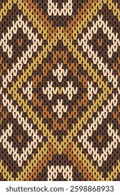 Handcrafted-Inspired Geometric Knit Design for Winter and Rustic Themes