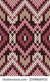 Handcrafted-Inspired Geometric Knit Design for Winter and Rustic Themes
