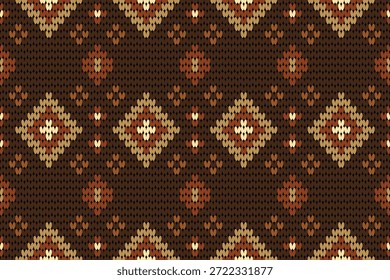 Handcrafted-Inspired Geometric Knit Design for Winter and Rustic Themes