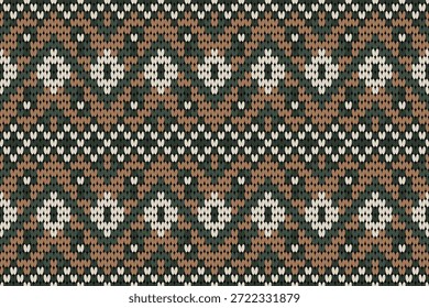 Handcrafted-Inspired Geometric Knit Design for Winter and Rustic Themes