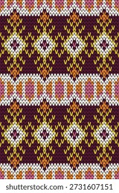 Diseño de punto geométrico de inspiración artesanal para temas de invierno y rústicos