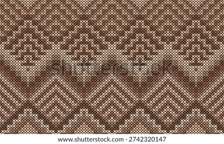Handcrafted-Inspired Geometric Knit Design for Winter and Rustic Themes