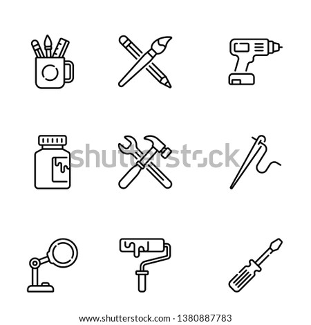 Handcrafts Icon pack set vector