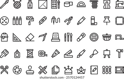 Handcrafts icons  High-Quality Vector Icons Collection with Editable Stroke. Ideal for Professional and Creative Projects.