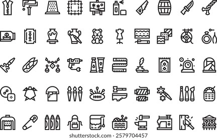 Handcrafts icons High-Quality Vector Icons Collection with Editable Stroke. Ideal for Professional and Creative Projects