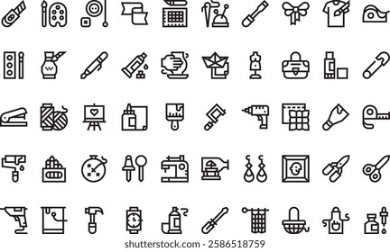 Handcrafts icons High-Quality Vector Icons Collection with Editable Stroke. Ideal for Professional and Creative Projects.