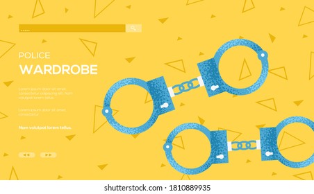 Lugar para texto, lugar para copiar. Volante de concepto de esposas, banner web, encabezado ui, entrar al sitio. Ilustración de diseño página deslizante moderna. Textura del grano y efecto de ruido.