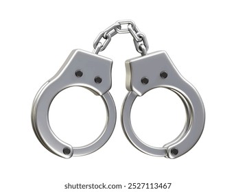 Handcuff icon 3d render illustration vector