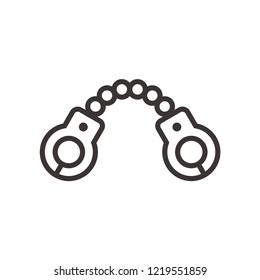 Handcuff icon, arrest sign
