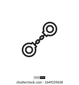 handcuff icon, design inspiration vector template for interface and any purpose