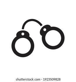 Handcuff icon design isolated on white background
