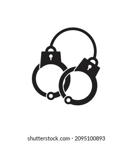 Handcuff icon design isolated on white background