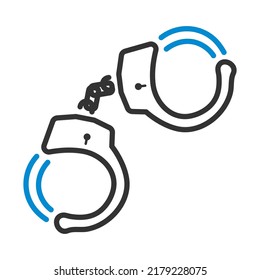 Icono de la esposas. Contorno de negrita editable con diseño de relleno de color. Ilustración vectorial.