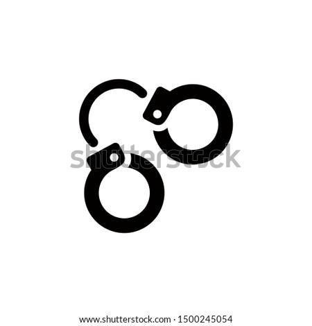 handcuff icon in flat style isolated. Vector Symbol illustration.