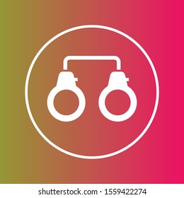 handcuff icon isolated on background
 