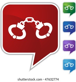 Handcuff icon isolated on a white background.