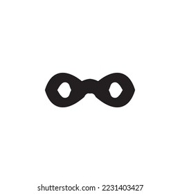 Icono de la esposas. Símbolo de fondo del afiche de detención de estilo simple. Elemento de diseño del logotipo de la marca Handcuff. Impresión de camisetas esposadas. Vector para pegatinas.
