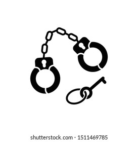 Handcuff icon symbol vector illustration