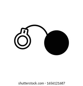 Handcuff icon vector logo template