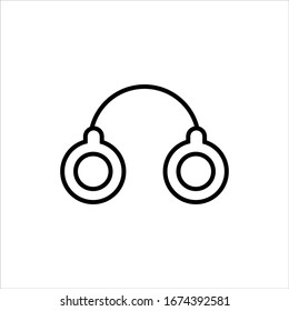 Handcuff icon vector outline style