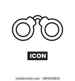 Handcuff icons, simple flat symbols, perfect pictogram illustrations